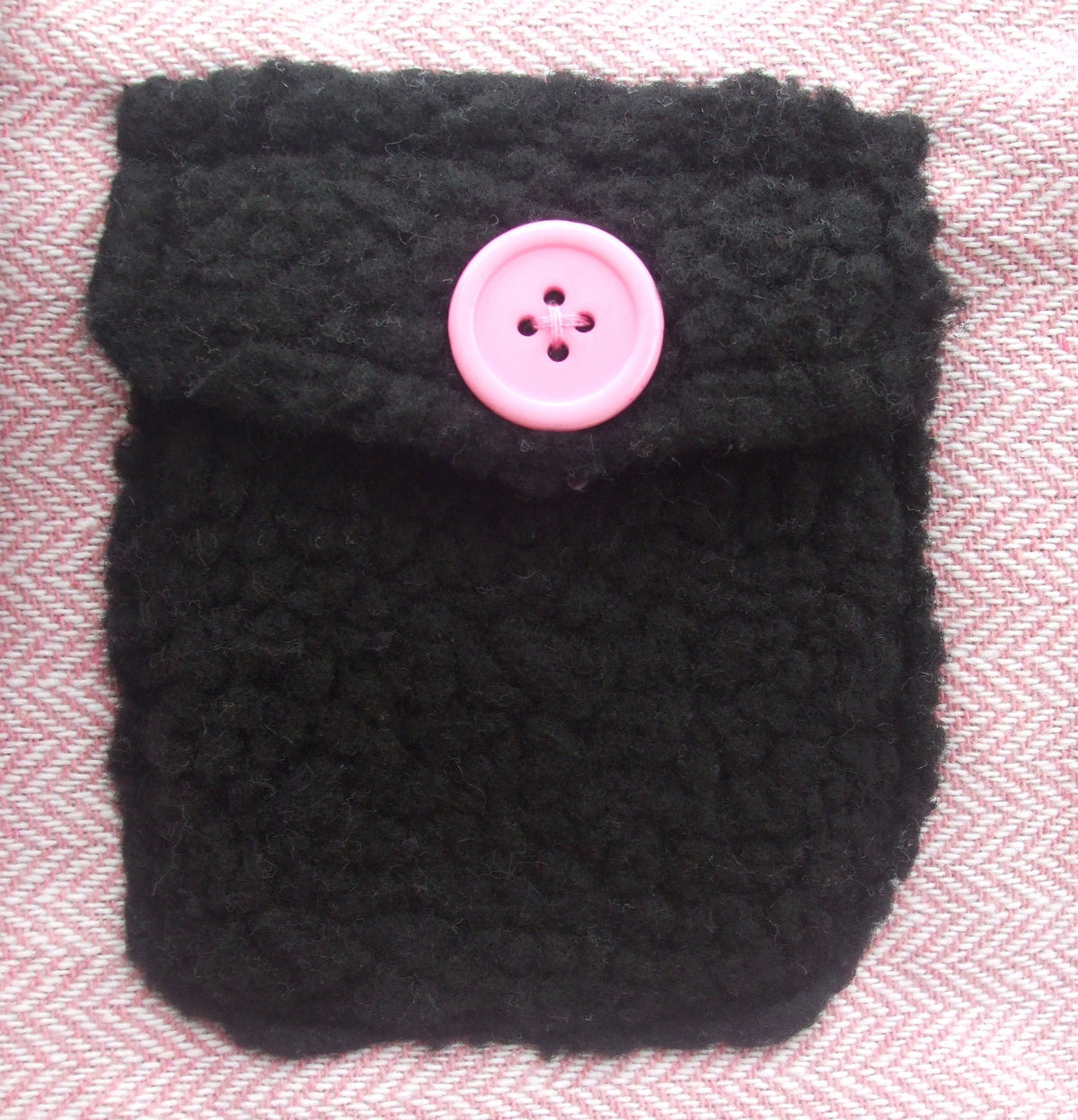 Pink Herringbone Dog Coat