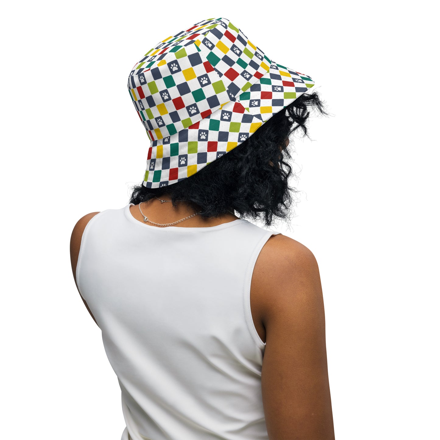 Pawprints of happiness reversible bucket hat