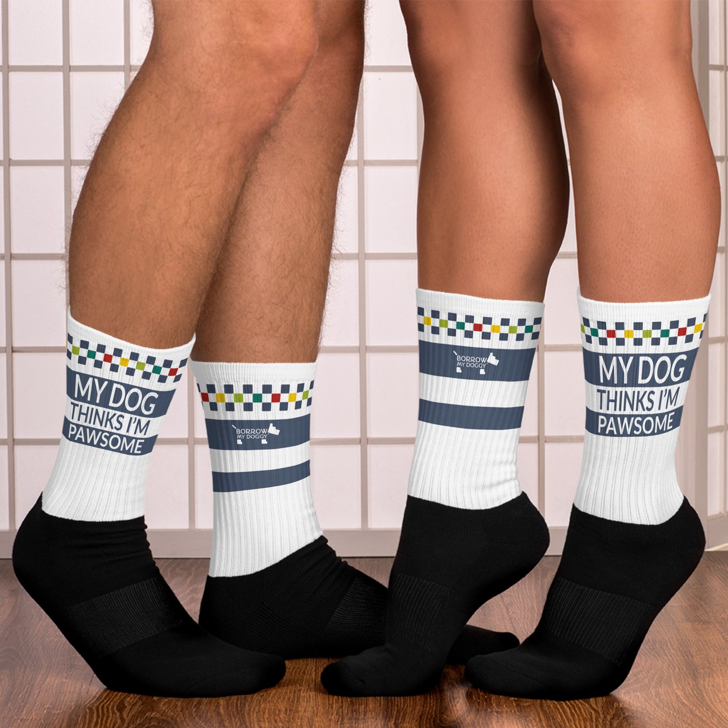Pawprints of happiness dog walking socks