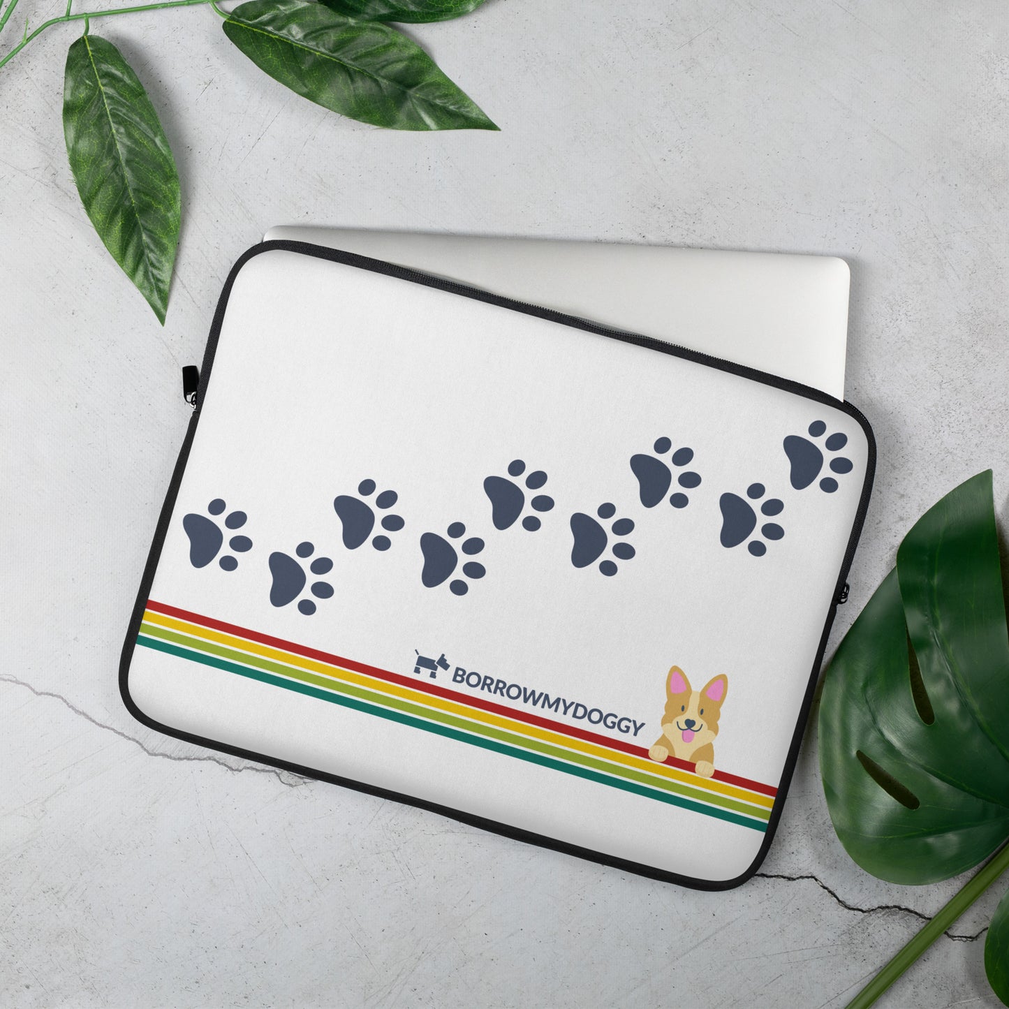 Pawprints of happiness laptop sleeve