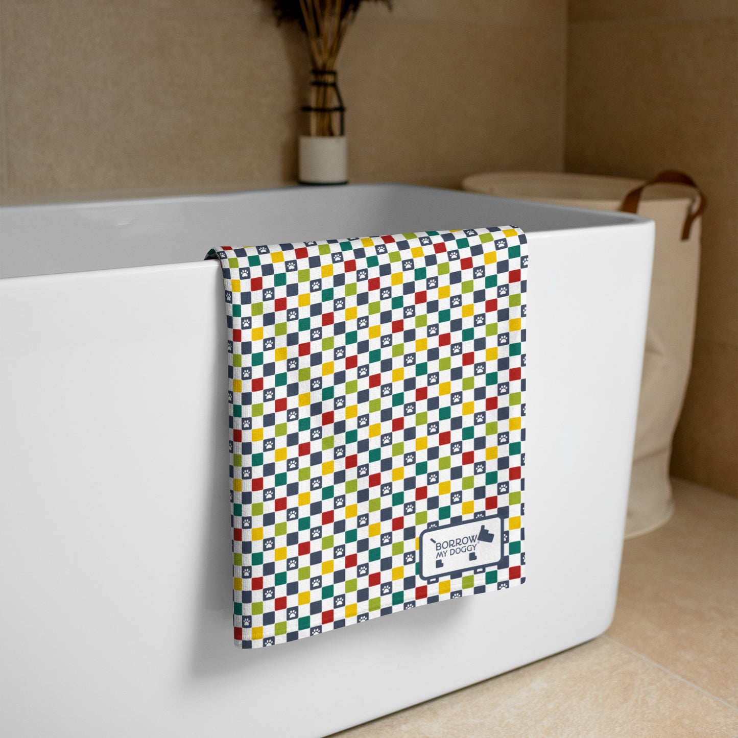 Pawprints of happiness towel
