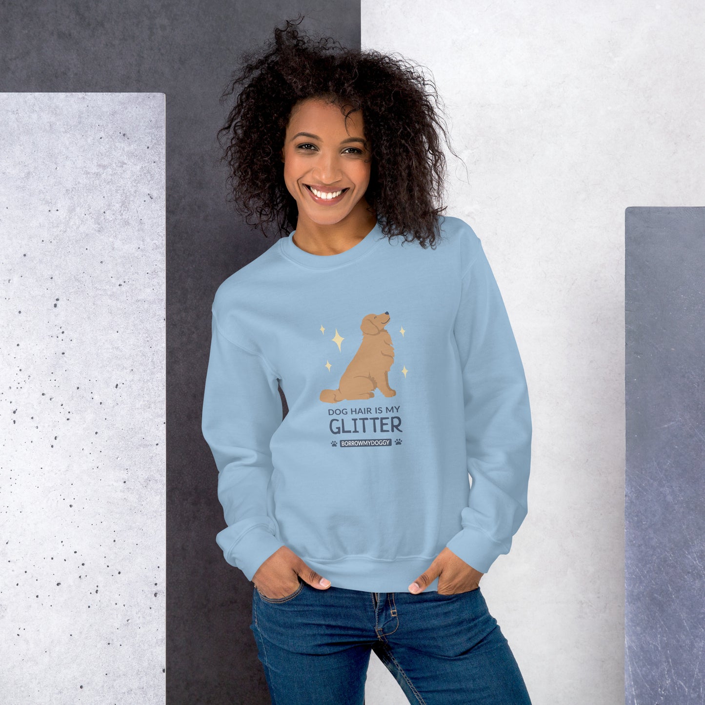 "Dog hair is my glitter" unisex sweatshirt