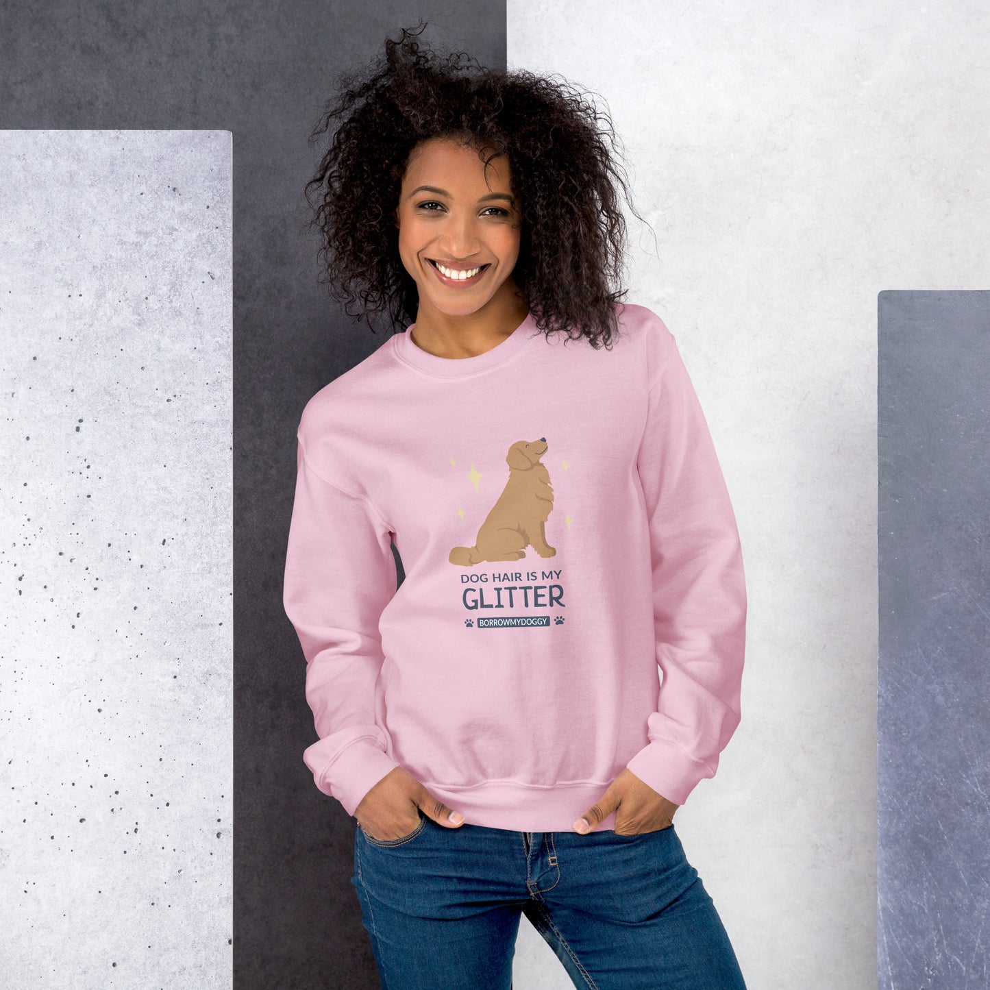 "Dog hair is my glitter" unisex sweatshirt