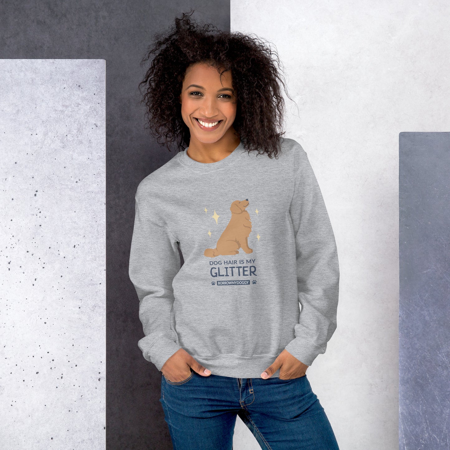 "Dog hair is my glitter" unisex sweatshirt