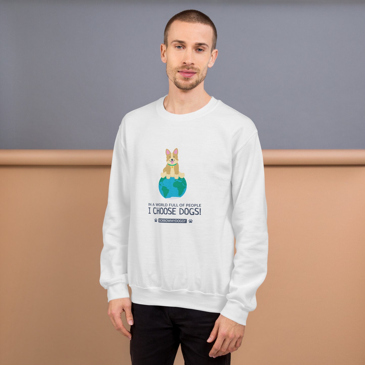 "I choose dogs" unisex sweatshirt