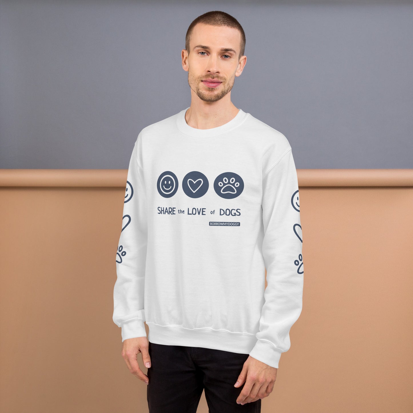 Share the love icons unisex sweatshirt