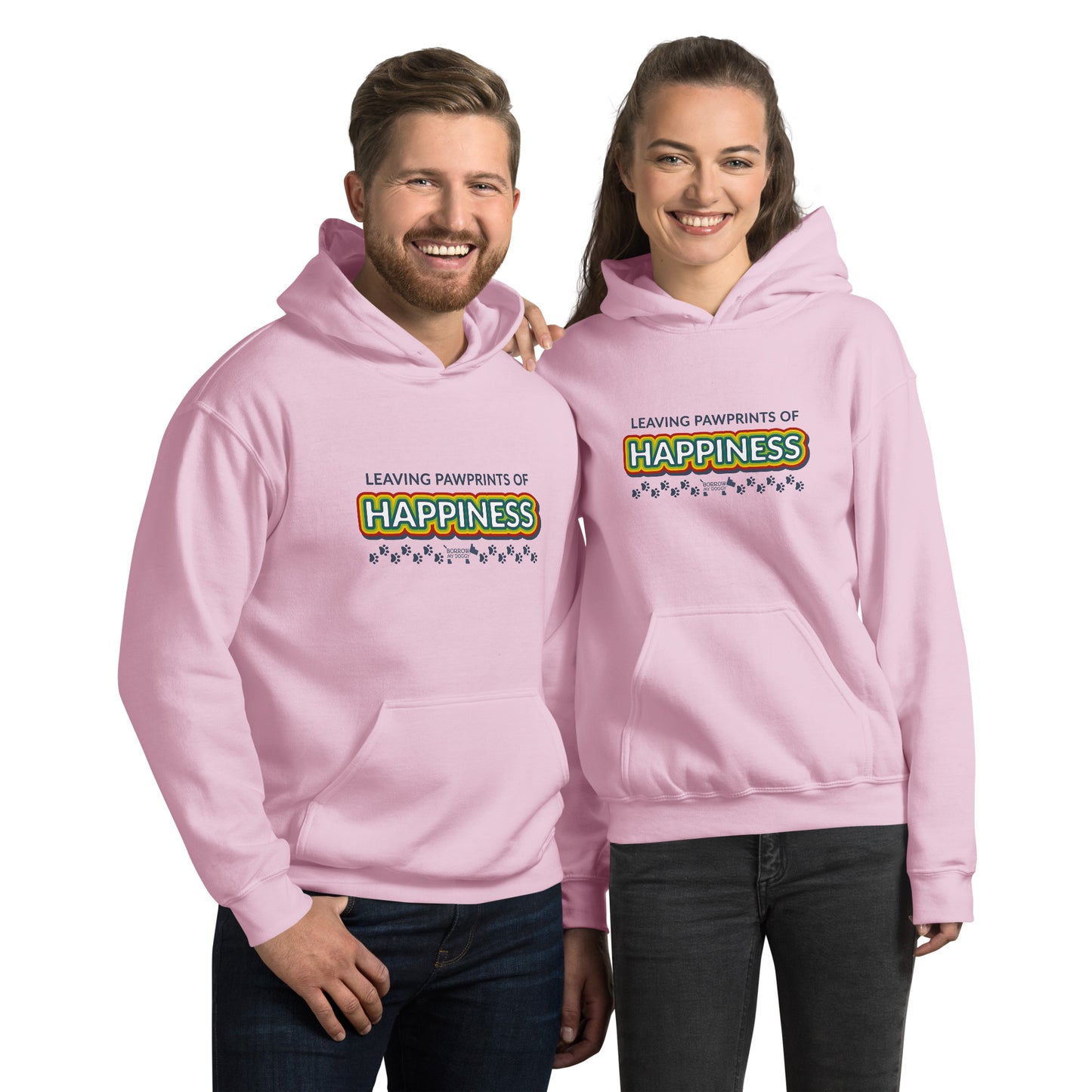 Pawprints of happiness unisex hoodie