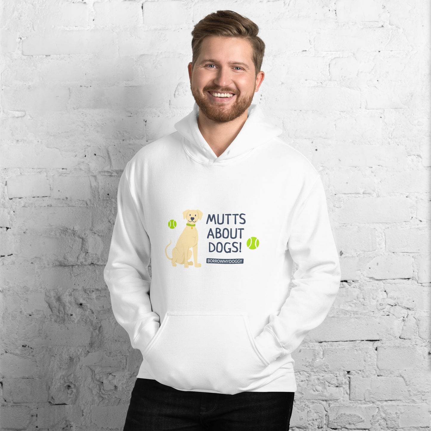 "Mutts about dogs" unisex hoodie