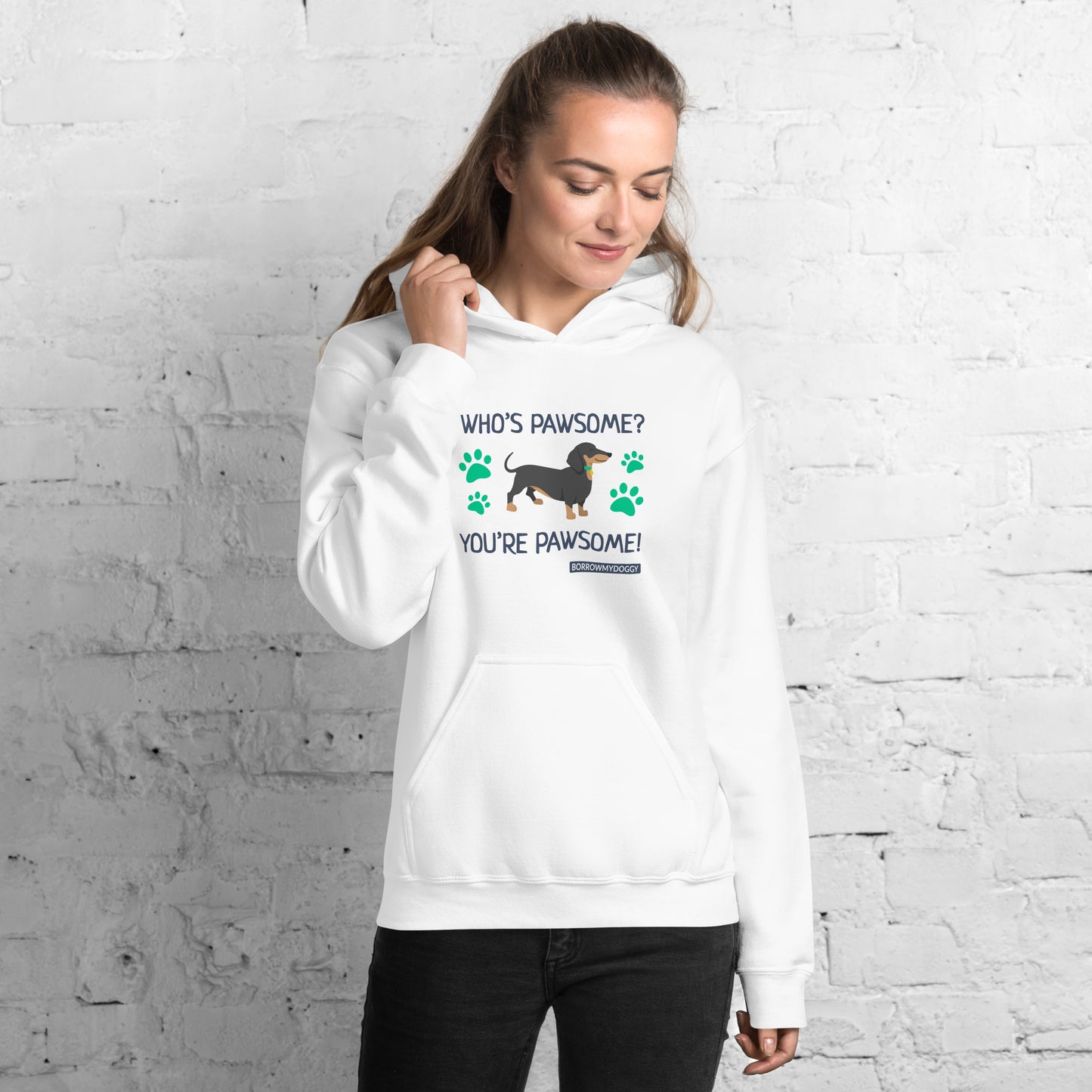 "Who's pawsome" unisex hoodie