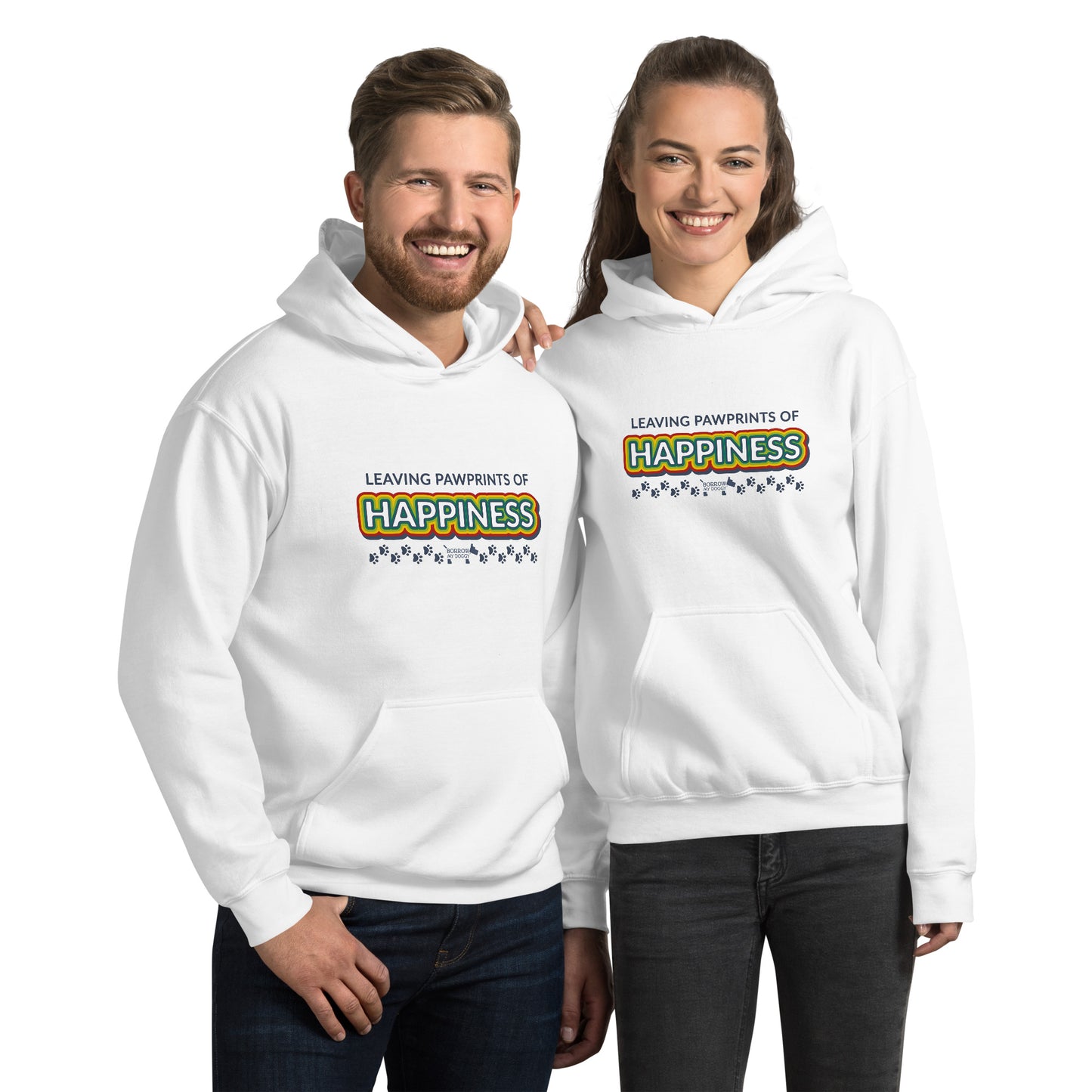 Pawprints of happiness unisex hoodie