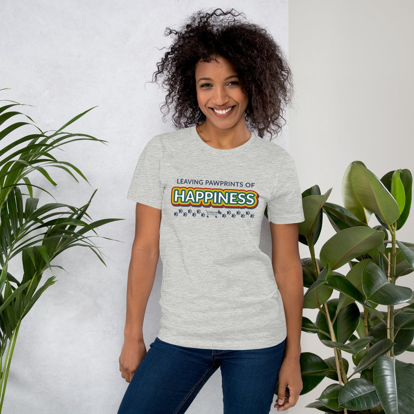 Pawprints of happiness unisex tee