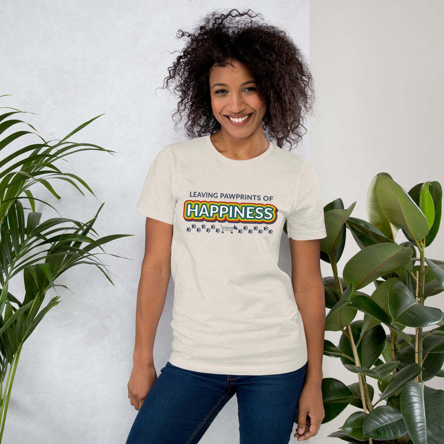 Pawprints of happiness unisex tee