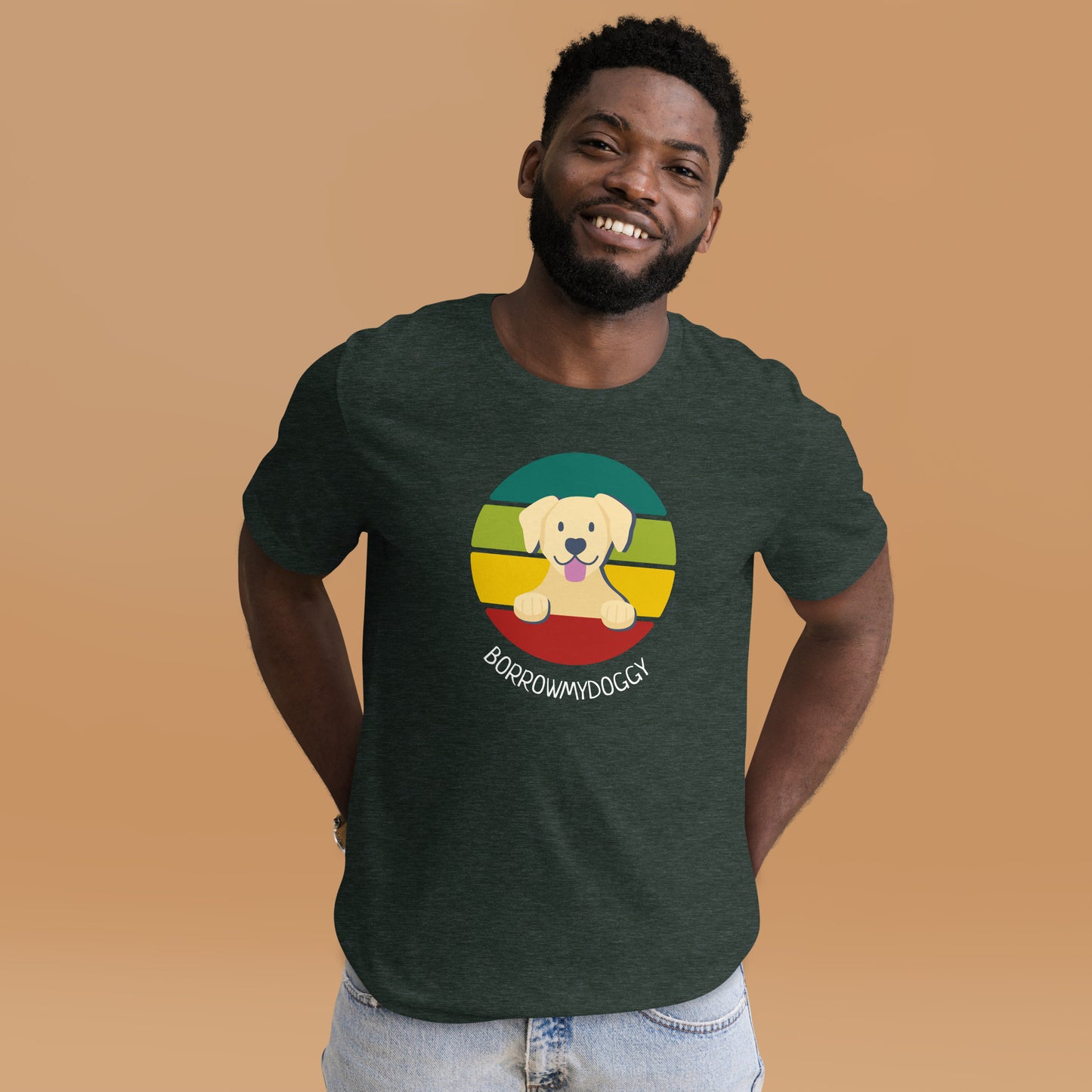 Pawprints of happiness labrador unisex tee