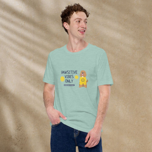 "Pawsitive vibes only" unisex tee