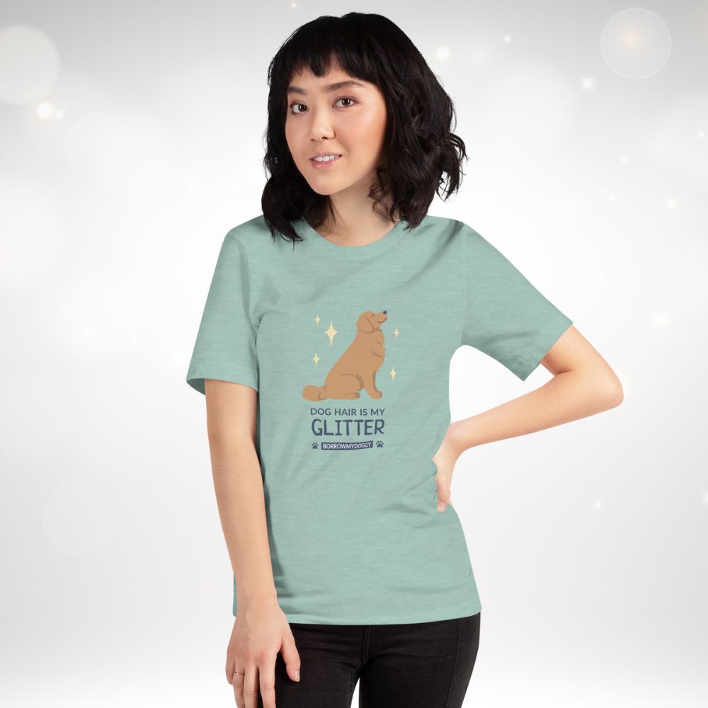 "Dog hair is my glitter" unisex tee