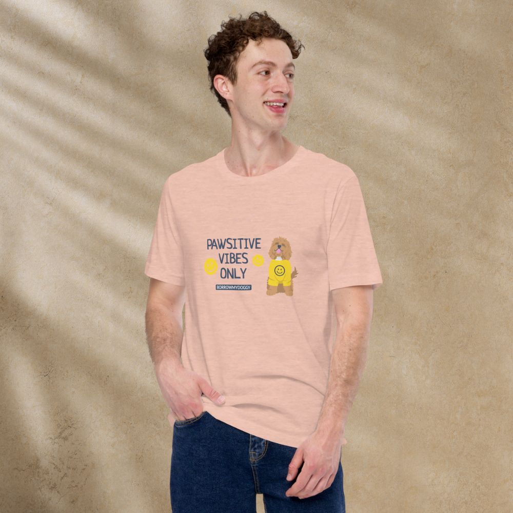 "Pawsitive vibes only" unisex tee