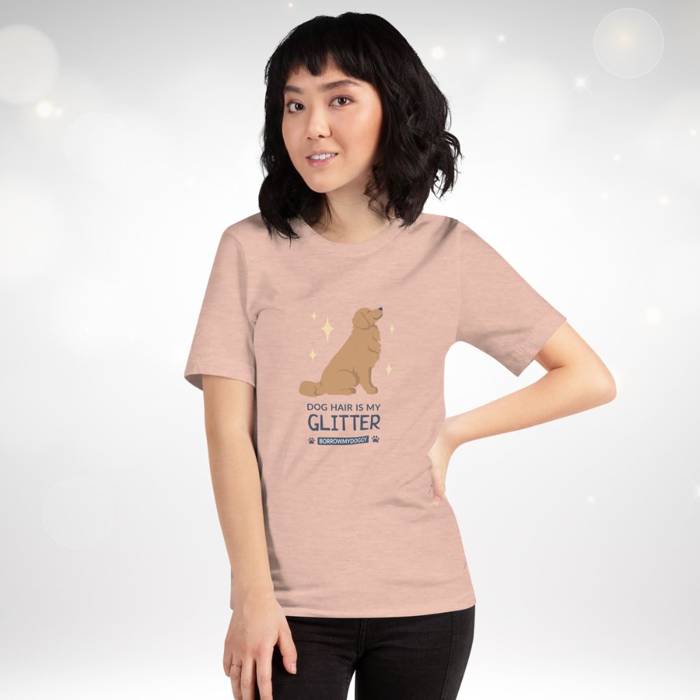 "Dog hair is my glitter" unisex tee