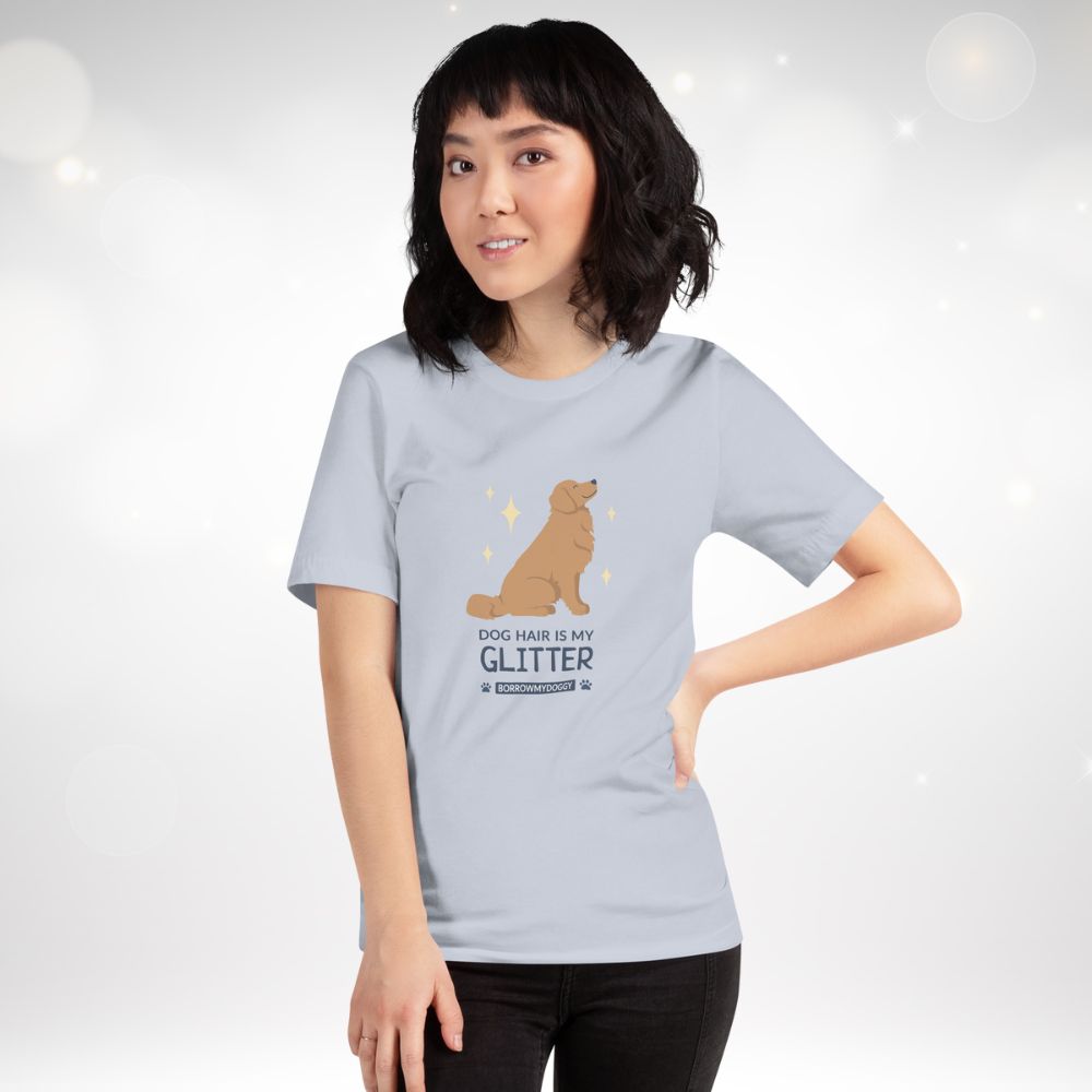 "Dog hair is my glitter" unisex tee