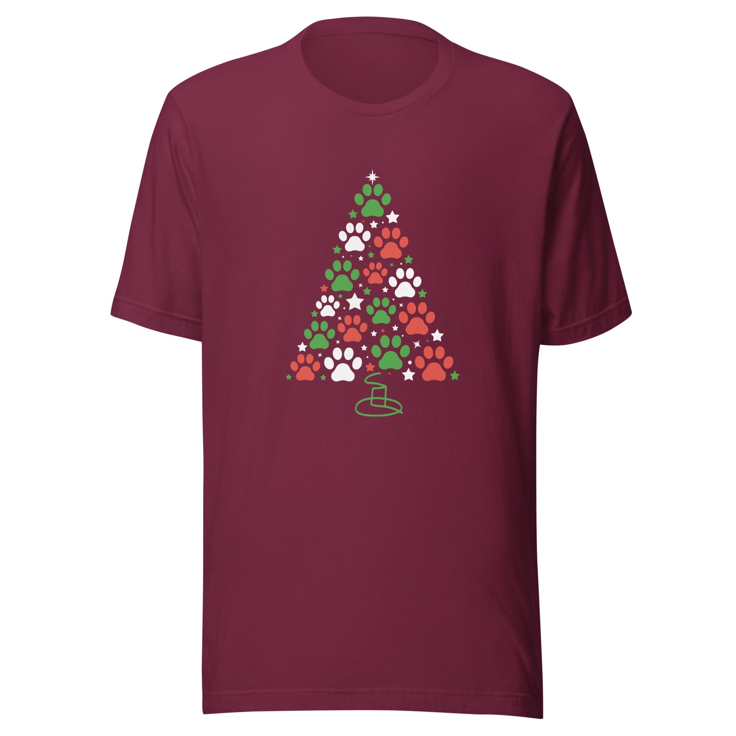 Christmas paw tree Unisex T-shirt