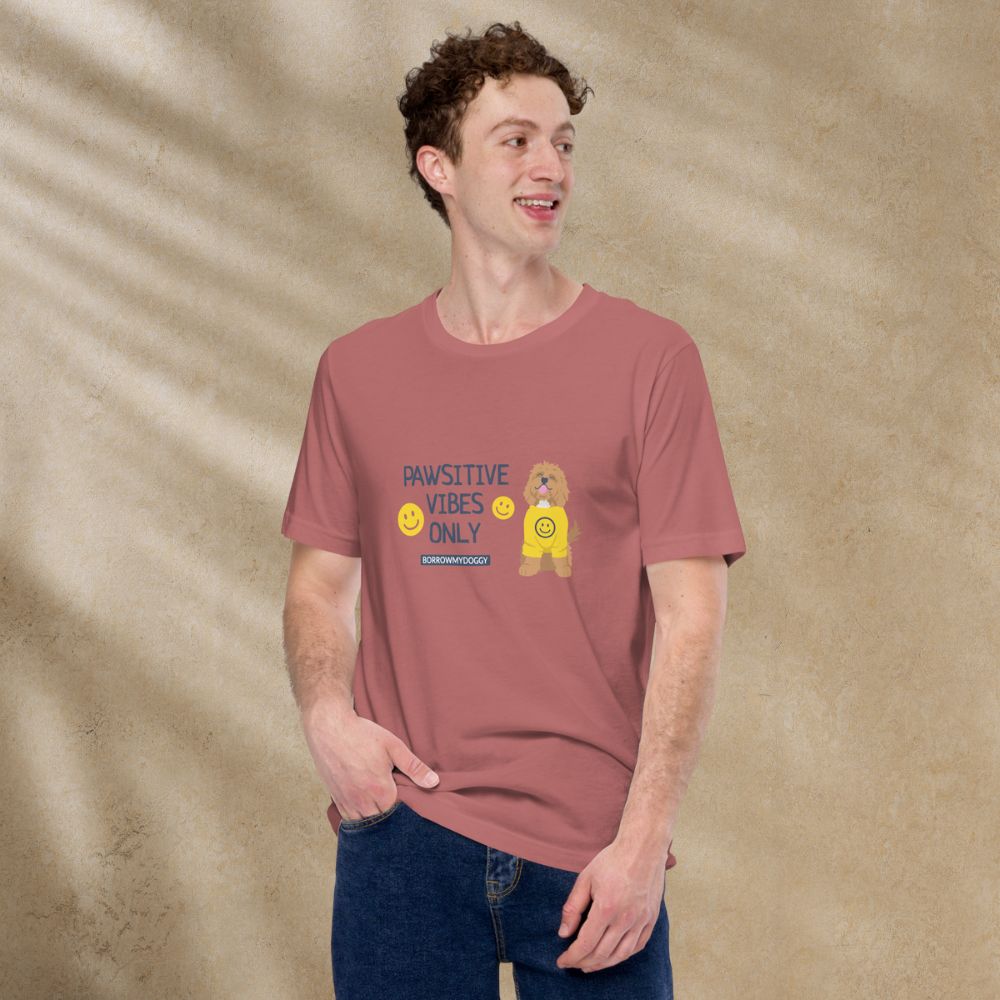 "Pawsitive vibes only" unisex tee