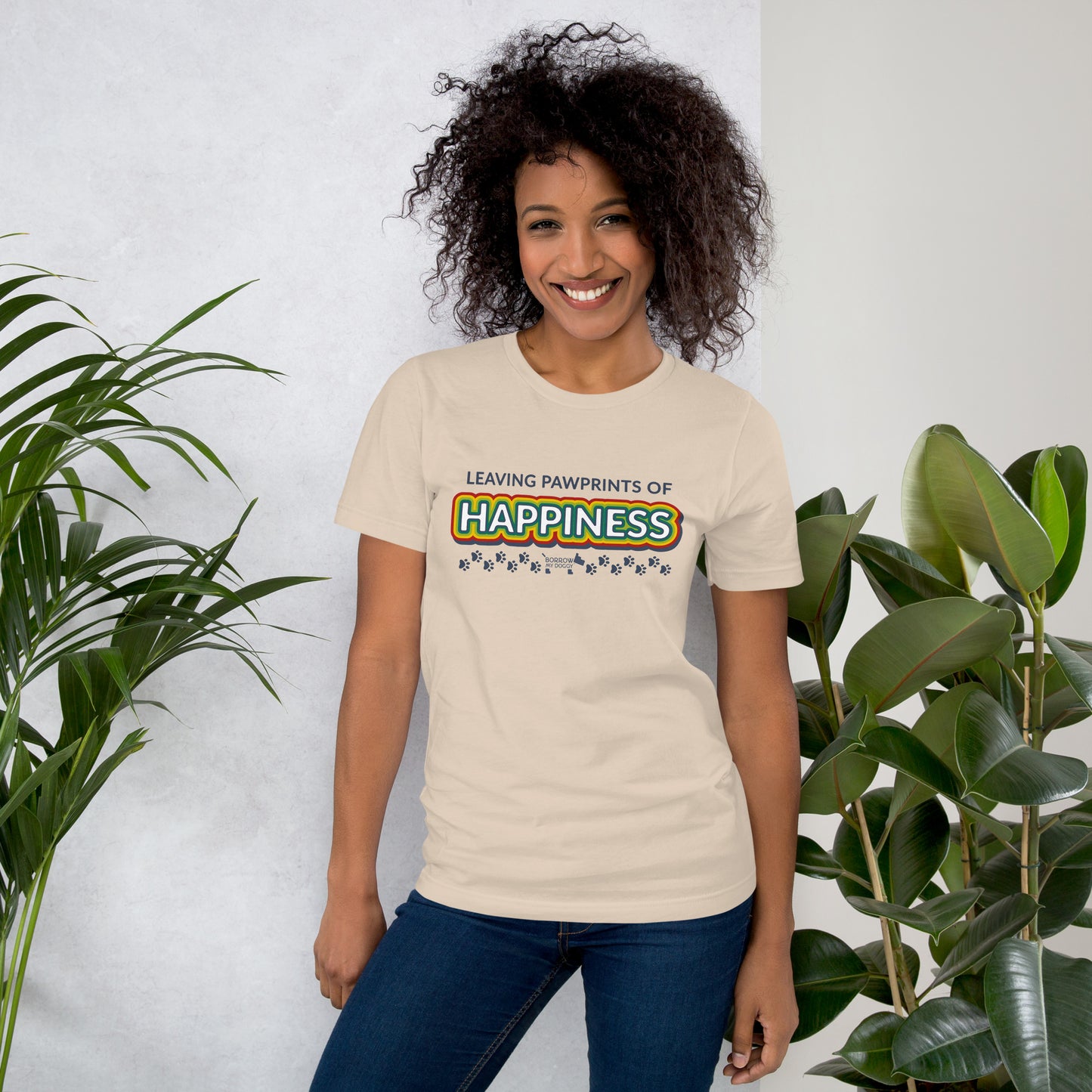 Pawprints of happiness unisex tee