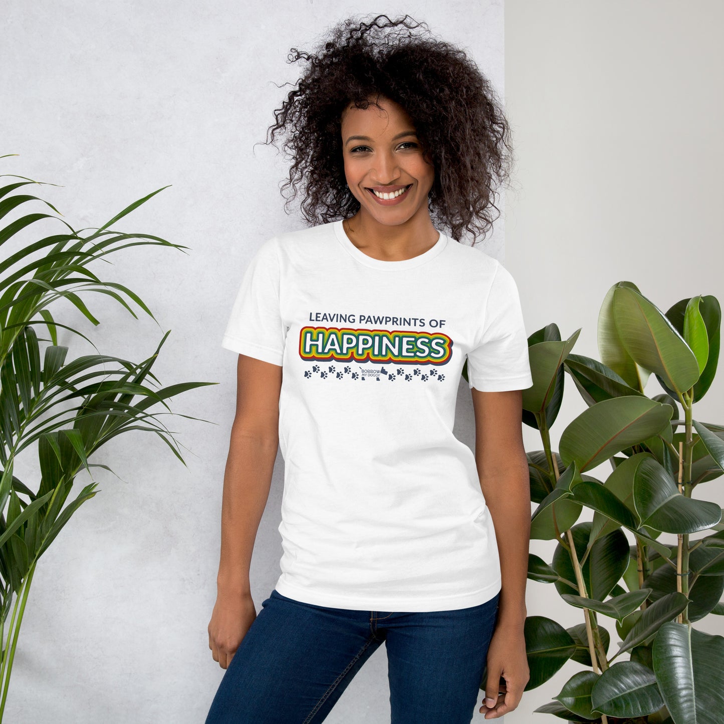 Pawprints of happiness unisex tee