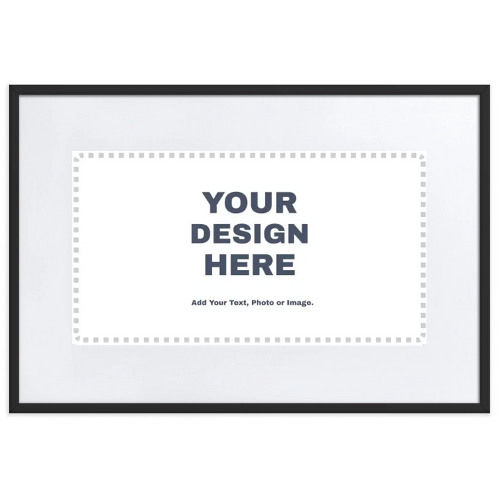 Framed Matte Paper Poster with Mat - Personalised