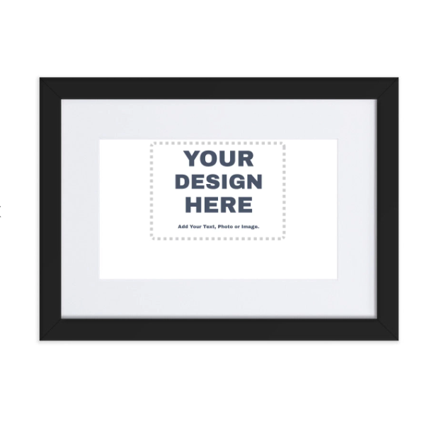 Framed Matte Paper Poster with Mat - Personalised