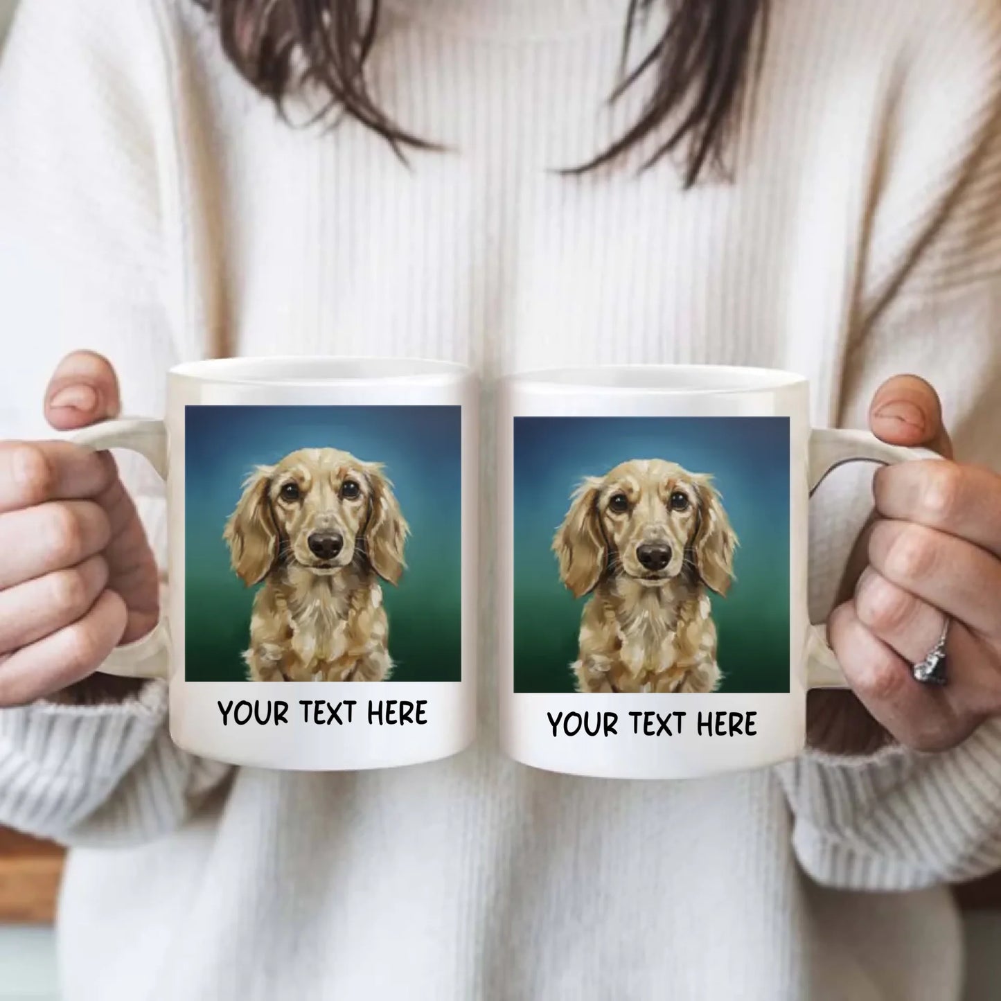 Thick Brushstroke - Double-Sided Photo Mug