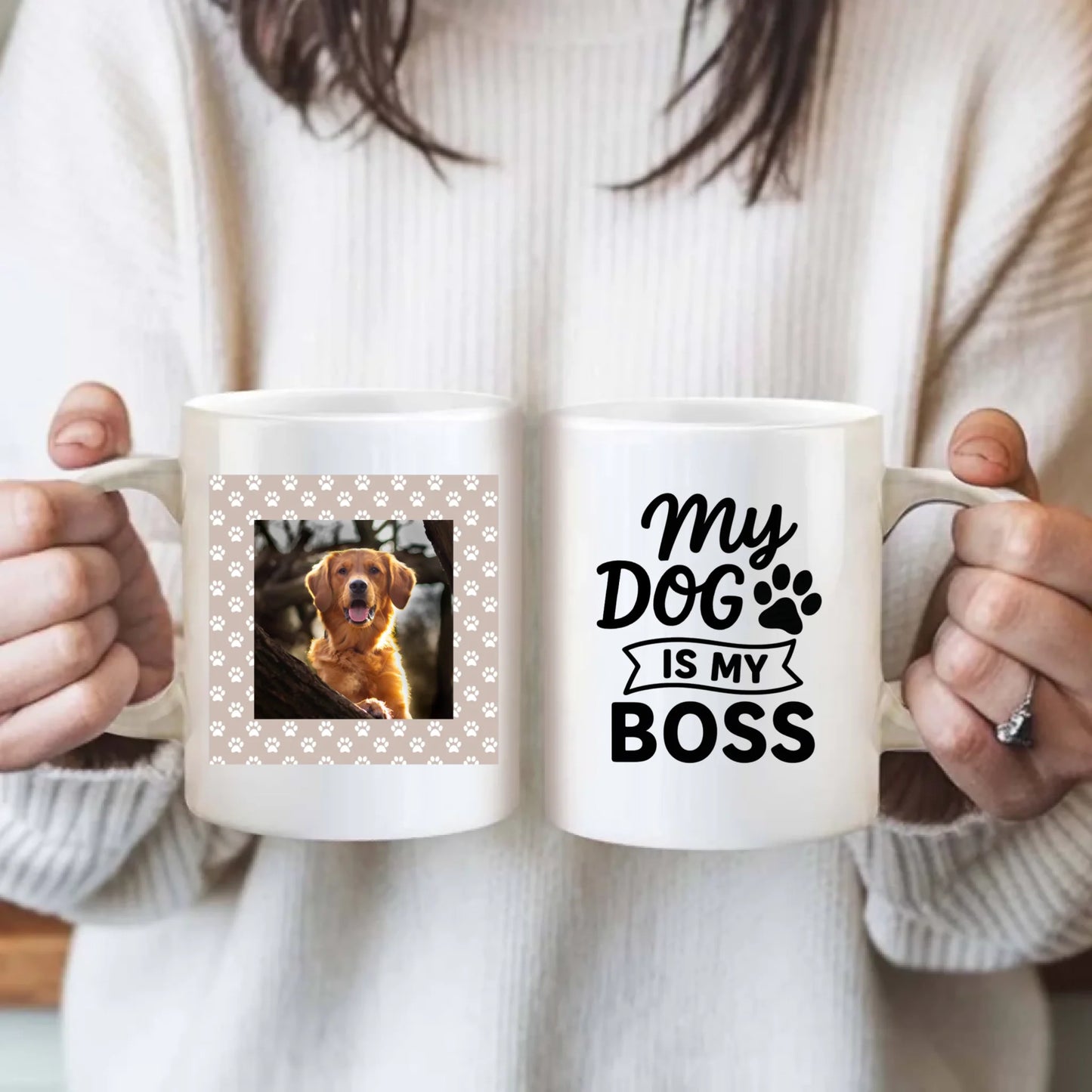 Paw Frames - Personalised Image & Pick Your Quote Mug