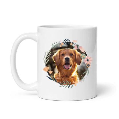 Floral Frames - Personalised Image & Pick Your Quote Mug