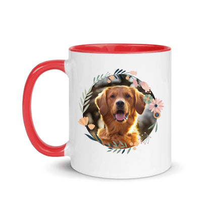 Floral Frames - Personalised Image & Pick Your Quote Mug