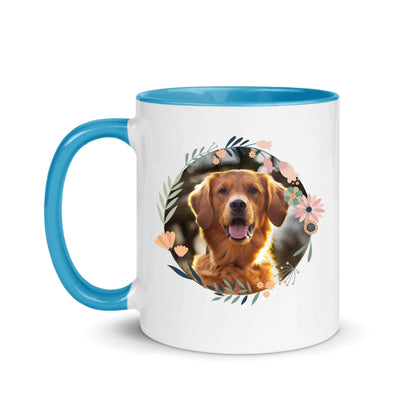 Floral Frames - Personalised Image & Pick Your Quote Mug