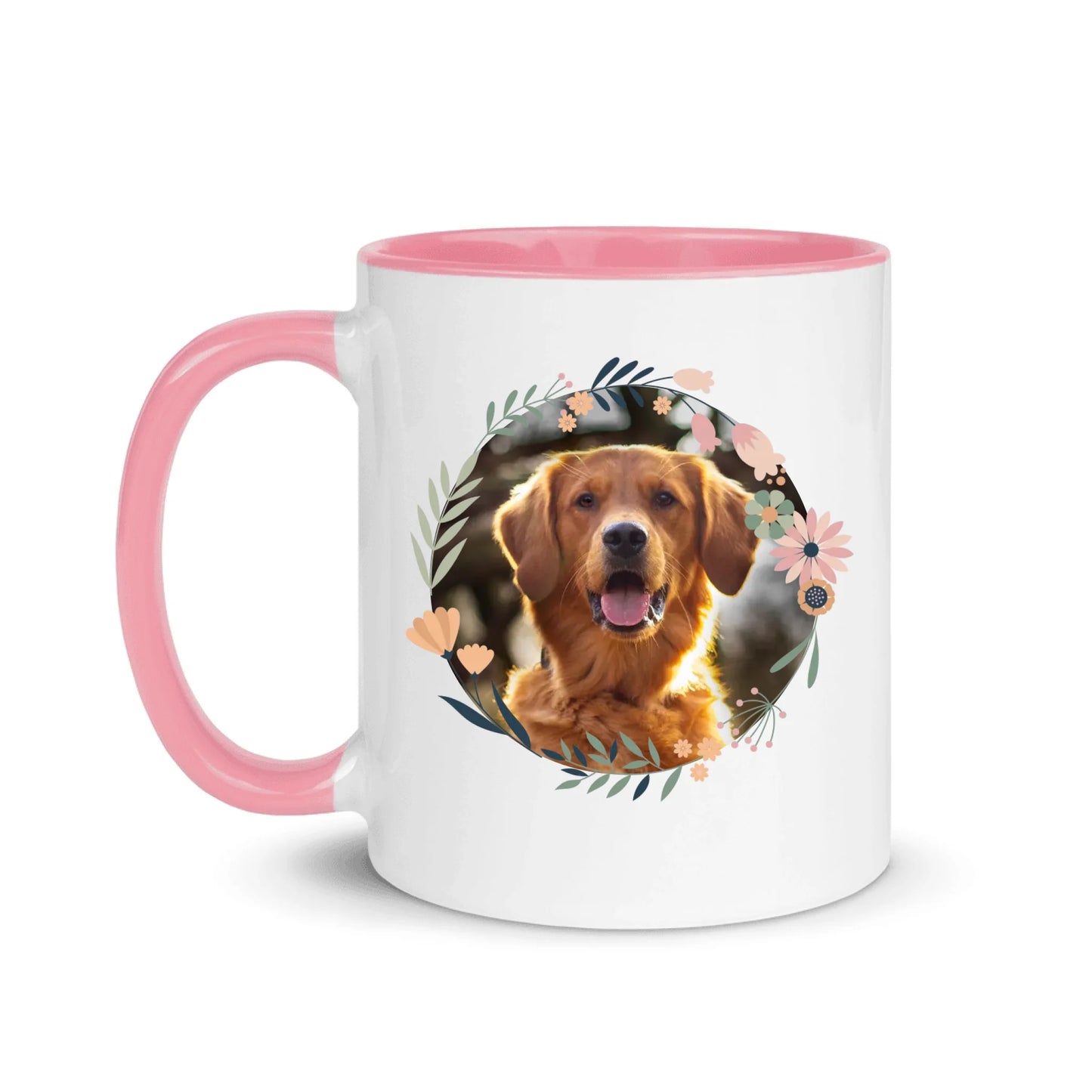 Floral Frames - Personalised Image & Pick Your Quote Mug