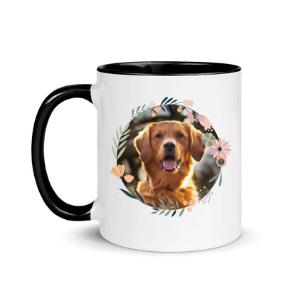 Floral Frames - Personalised Image & Pick Your Quote Mug