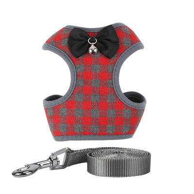 Checkered Small Dog Vest Harness
