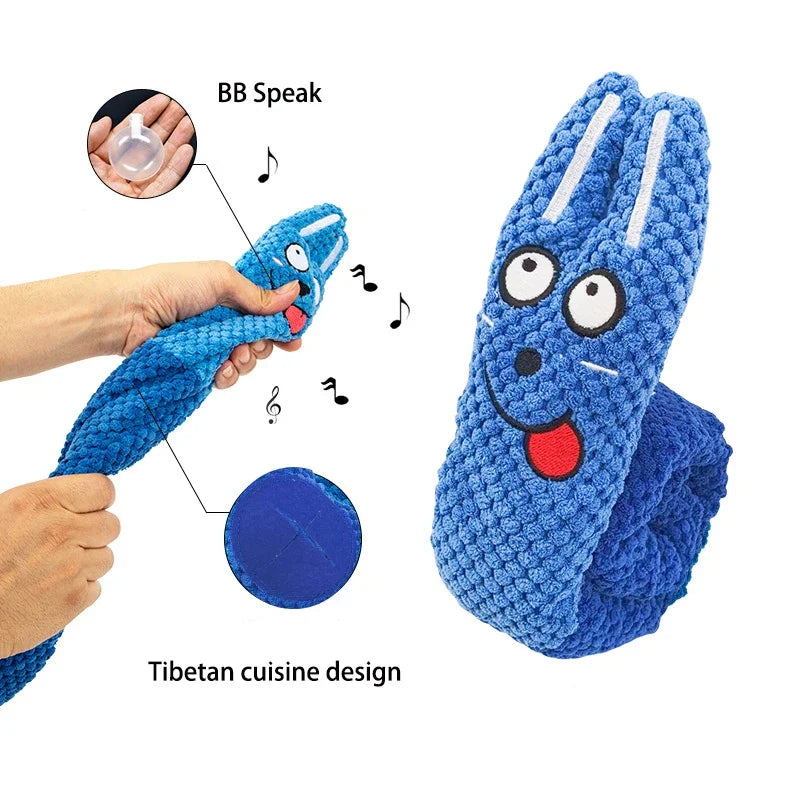 Interactive Plush Dog Puzzle Feeder Toy-3