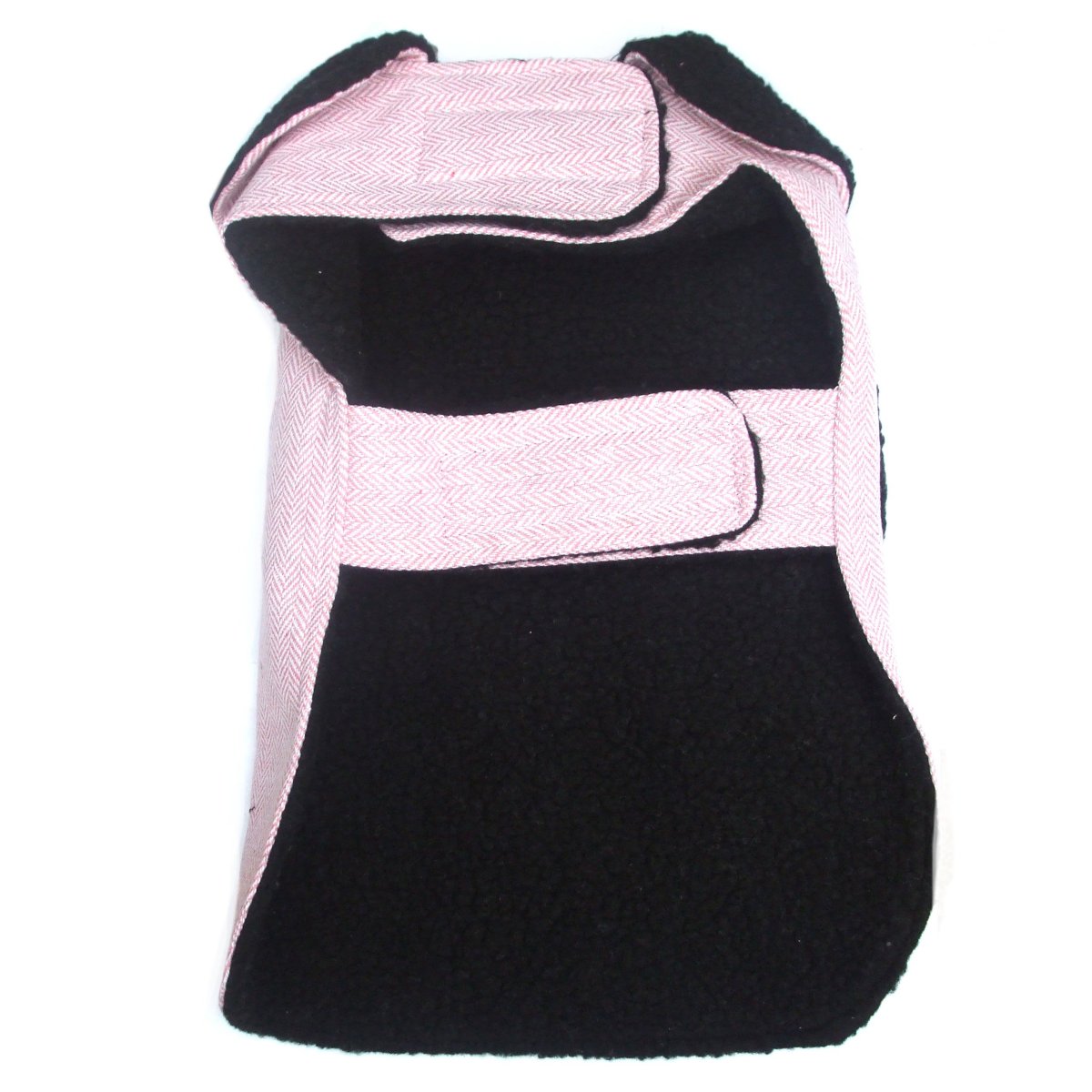 Pink Herringbone Dog Coat