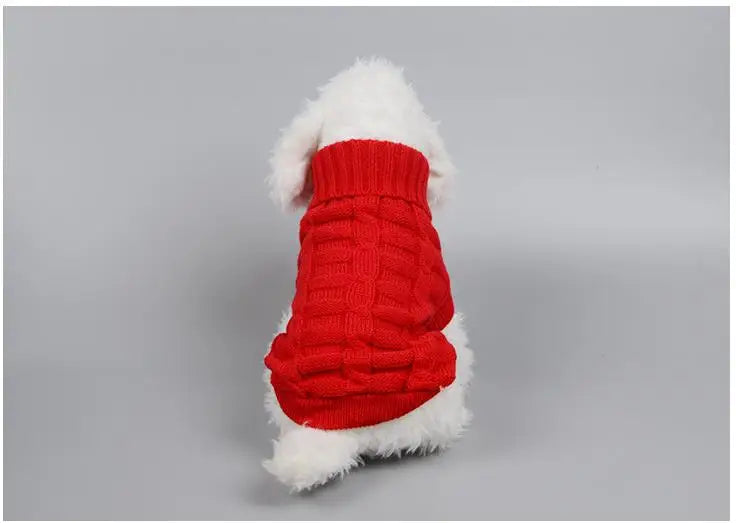 Warm Knit Dog Sweater for Winter Outdoor Use-1