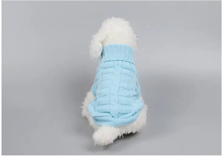 Warm Knit Dog Sweater for Winter Outdoor Use-3