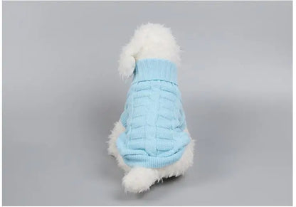 Warm Knit Dog Sweater for Winter Outdoor Use-3