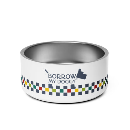 Pawprints of Happiness Stainless Steel Dog Bowl