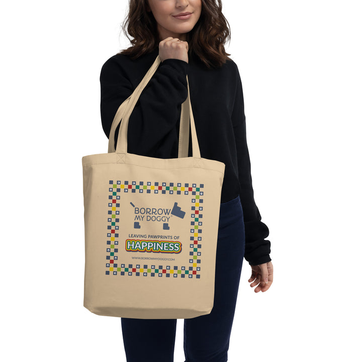 Pawprints of happiness eco tote bag
