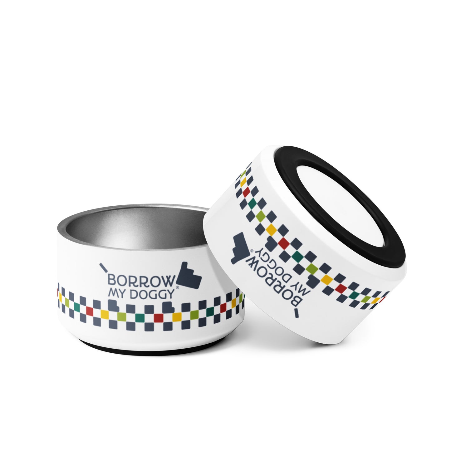 Pawprints of Happiness Stainless Steel Dog Bowl