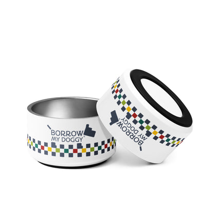Pawprints of Happiness Stainless Steel Dog Bowl