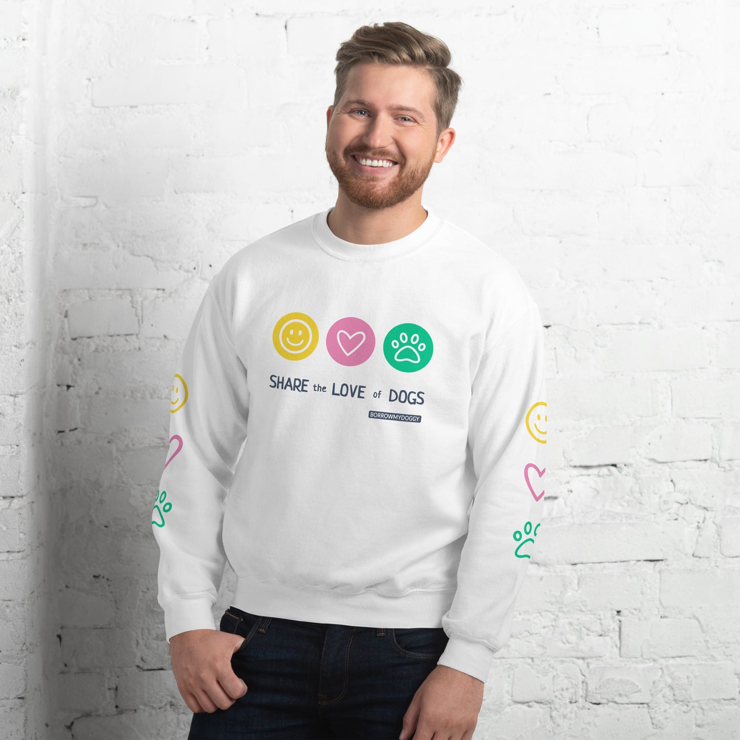 Share the love icons unisex sweatshirt