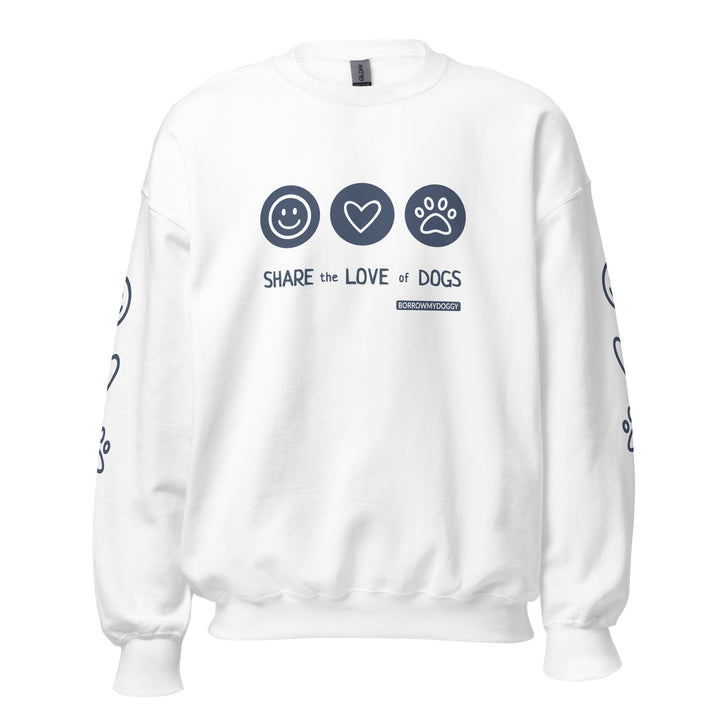 Share the love Unisex Sweatshirt (white)