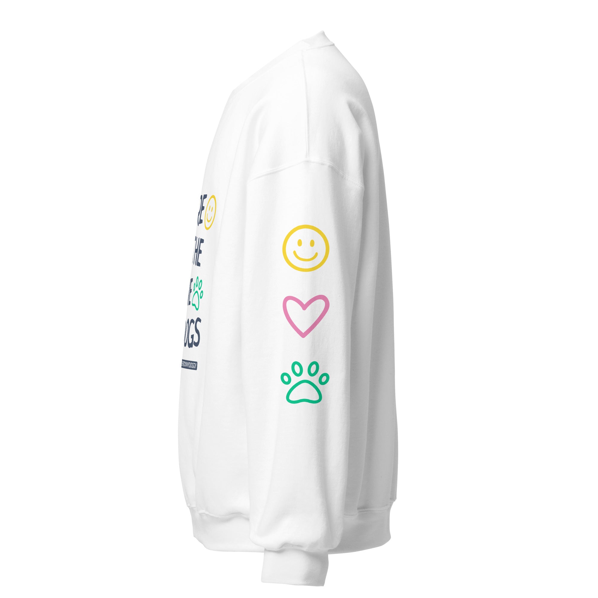 "Share the Love" Unisex Slogan Sweatshirt (white multi)