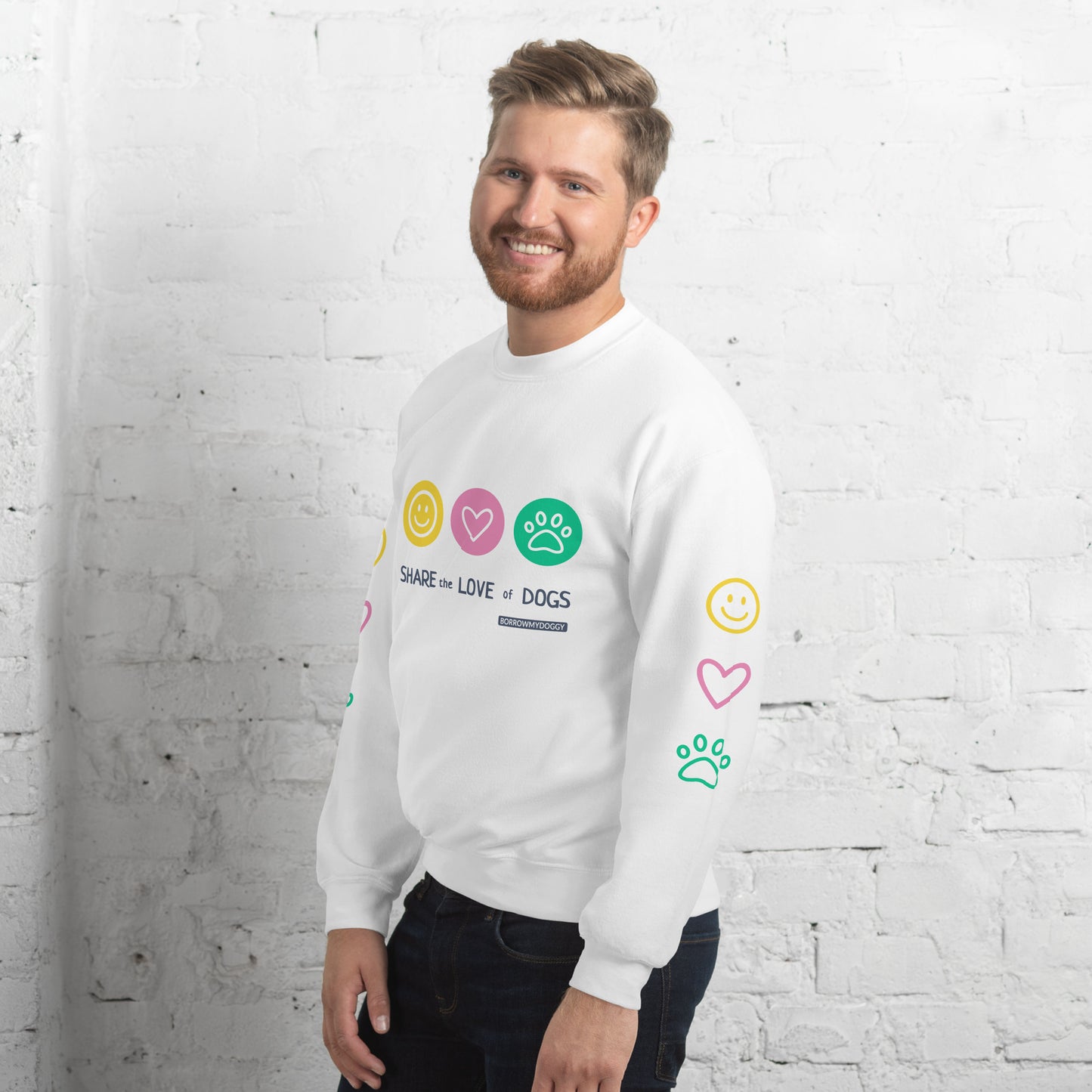 Share the love icons unisex sweatshirt