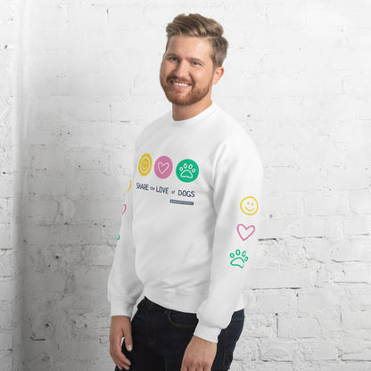 Share the love icons unisex sweatshirt